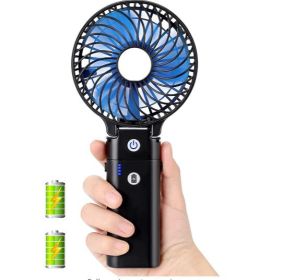 Portable Battery Operated Handheld Personal Desk Fan with 5-20 Hours Working Time/5200mAh Battery; 3 Setting; Foldable Design; for Travel; Campin