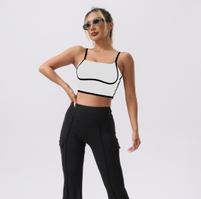 Line Camisole Bra (Option: White-L)