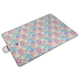 60" x 78" Waterproof Picnic Blanket Handy Mat with Strap Foldable Camping Rug for Camping Hiking Grass Travelling (Option: WPPicnicBlanket GreenFloral)