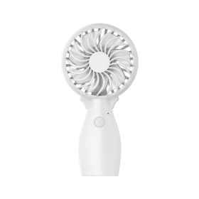 Portable Handheld Fan with USB Rechargeable Battery - Lightweight yet Powerful, 3-Speed Settings, Perfect for Travel, Camping (Color: White)