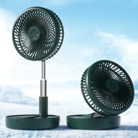 Operated Fan,Portable Rechargeable USB Floor Table Desk Fan with Adjustable Height, 4 Speed Settings Pedestal Fan for Bedroom Camping Travel (Color: Green)