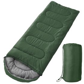 Camping Sleeping Bags for Adults Teens Moisture-Proof Hiking Sleep Bag with Carry Bag 32-50℉ for Spring Autumn Winter Seasons (Option: SleepingBag ArmyGreen)